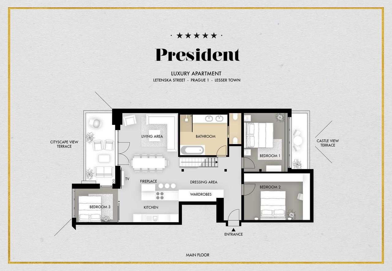 President Apt By Prague Castle, Views 外观 照片